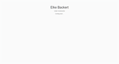Desktop Screenshot of elkebackert.de